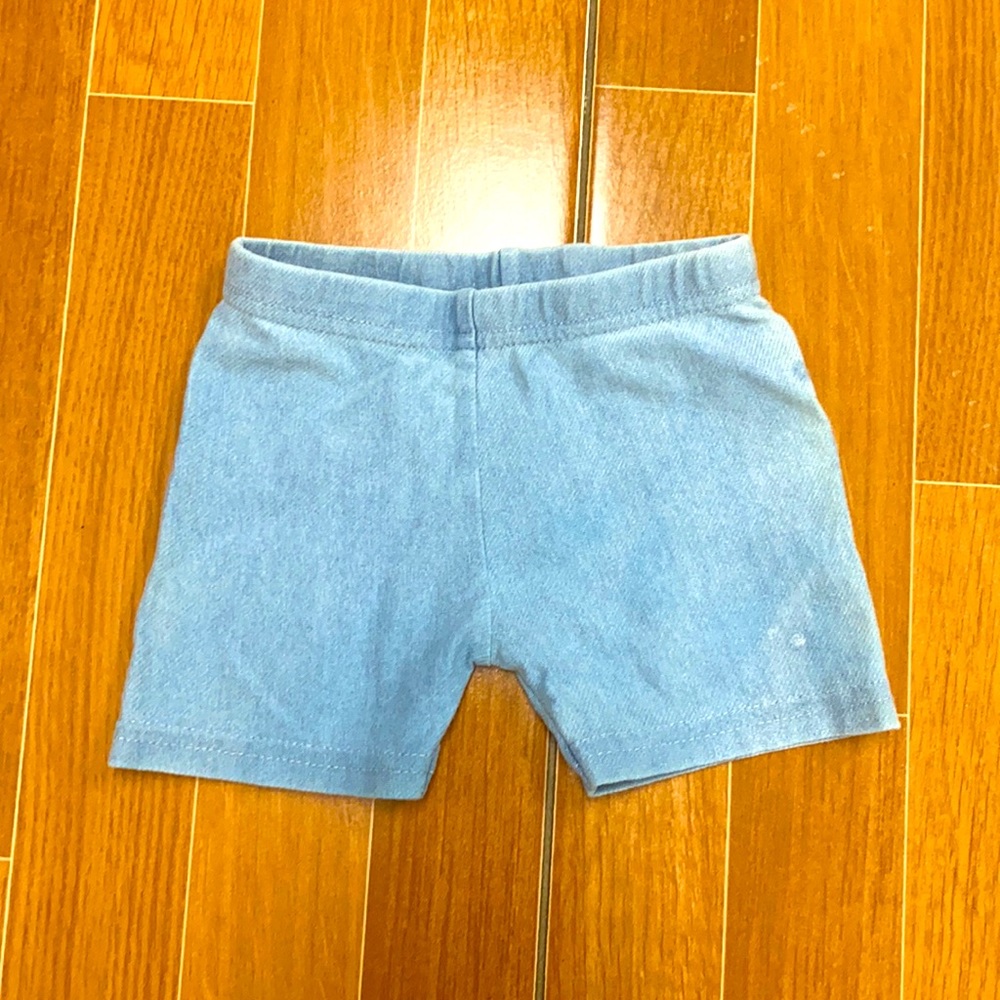 Lil Leggs chambray biker shorts. Size 18 months
